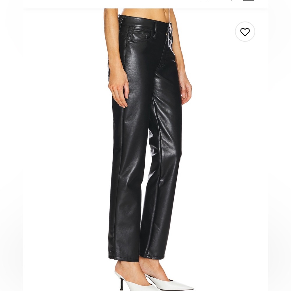 NEW MOTHER 29 the smarty skimp pants black leather in invitation only